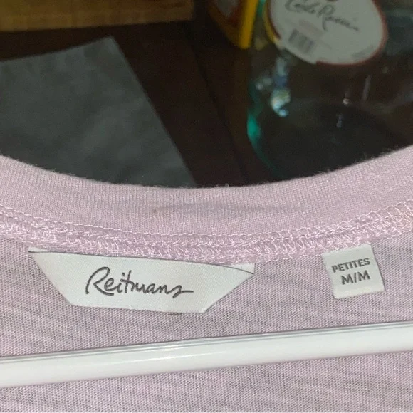 Ricki’s Lilac tank with decorative ruffles and sheer bottom. Size M Petite. - Picture 4 of 4